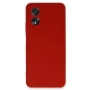 Oppo A38 Kılıf First Silikon - Kırmızı