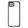Oppo A73 Kılıf Miami Şeffaf Silikon - Siyah