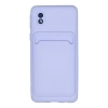 Samsung Galaxy A01 Core Kılıf Kelvin Kartvizitli Silikon - Lila