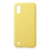 Samsung Galaxy A01 Kılıf Nano İçi Kadife Silikon - Sarı