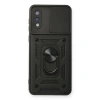 Samsung Galaxy A02 Kılıf Pars Lens Yüzüklü Silikon - Siyah