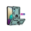 Samsung Galaxy A02 Kılıf Sofya Yüzüklü Silikon Kapak - Yeşil