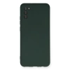Samsung Galaxy A03s Kılıf Nano İçi Kadife Silikon - Koyu Yeşil