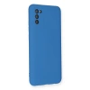 Samsung Galaxy A03s Kılıf Nano İçi Kadife Silikon - Mavi