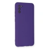 Samsung Galaxy A03s Kılıf Nano İçi Kadife Silikon - Mor