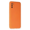 Samsung Galaxy A03s Kılıf Nano İçi Kadife Silikon - Turuncu