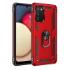 Samsung Galaxy A03s Kılıf Sofya Yüzüklü Silikon Kapak - Kırmızı