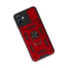 Samsung Galaxy A04e Kılıf Pars Lens Yüzüklü Silikon - Kırmızı