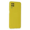 Samsung Galaxy A12 Kılıf Nano İçi Kadife Silikon - Sarı