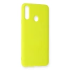 Samsung Galaxy A20s Kılıf Nano İçi Kadife Silikon - Sarı
