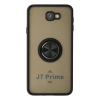 Samsung Galaxy J7 Prime Kılıf Montreal Yüzüklü Silikon Kapak - Siyah