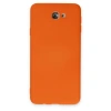 Samsung Galaxy J7 Prime Kılıf Nano İçi Kadife Silikon - Turuncu