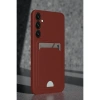 Samsung Galaxy S24 Fe Kılıf Kelvin Kartvizitli Silikon - Bordo