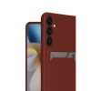 Samsung Galaxy S24 Fe Kılıf Kelvin Kartvizitli Silikon - Bordo