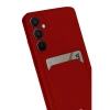 Samsung Galaxy S24 Fe Kılıf Kelvin Kartvizitli Silikon - Kırmızı