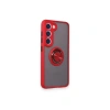Samsung Galaxy S24 Fe Kılıf Montreal Yüzüklü Silikon Kapak - Kırmızı