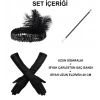 Siyah Retro Charliston Aksesuar Seti