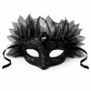 Siyah Taşlı Venedik Maskesi Lüks Tüllü Parti Maskesi