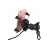 Usb Şarjlı Ayna Bağlantılı Motosiklet Telefon Tutucu Motor Tutacağı