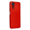 Xiaomi Redmi Note 11 Kılıf Nano İçi Kadife Silikon - Kırmızı