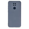Xiaomi Redmi Note 9 Kılıf Nano İçi Kadife Silikon - Gri