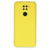 Xiaomi Redmi Note 9 Kılıf Nano İçi Kadife Silikon - Sarı