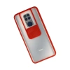 Xiaomi Redmi Note 9 Kılıf Palm Buzlu Kamera Sürgülü Silikon - Kırmızı