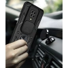 Xiaomi Redmi Note 9 Pro Kılıf Pars Lens Yüzüklü Silikon - Kırmızı