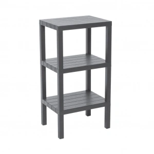 3 Raflı Gri Modüler Ünite Plastik 38x29x74 Cm (5580)