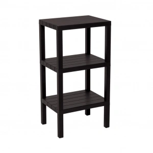3 Raflı Siyah Modüler Ünite Plastik 38x29x74 Cm (5580)