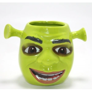3D Shrek Tasarımı Porselen Kupa Bardak
