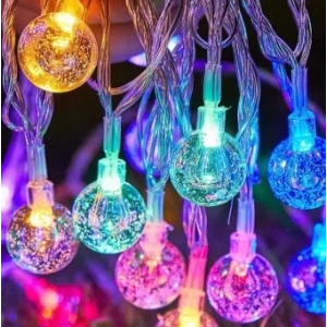 5m 28 Led Kristal Top Gün Işığı Şeffaf Kablo Fişli Eklemeli Mz-18-15