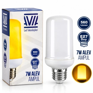 7w E27 Alev Ampul Lamba 560 Lümen Ip20 (5580)