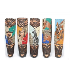 Ahşap Duvara Asmalı Kumlu Mask 50 Cm 3galıleo-9