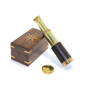 Ahşap Kutulu Pirinç Dürbün 15638