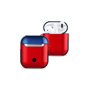 Airpods 2 (2.nesil) 3in1 Kılıf - Kırmızı-lacivert