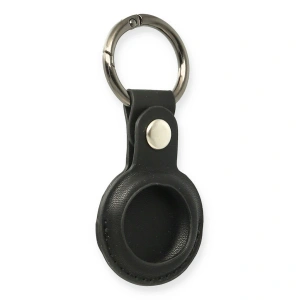 Airtag Anahtarlık Deri Kılıf - Siyah