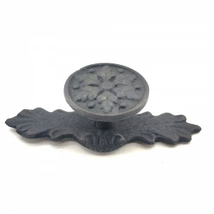 Antika Tarz Dekoratif Pirinç Çiçek Düğme - 27x70 Mm, Oksit