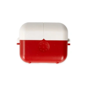 Apple Airpods 3 (3.nesil) Basmalı Kılıf - Kırmızı-beyaz