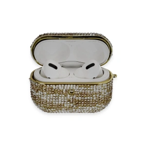 Apple Airpods Pro 2 (2.nesil) Klor Taşlı Kılıf - Desen 6