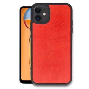 Apple İphone 11 Kılıf Aras Deri Kapak - Kırmızı