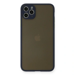 Apple İphone 11 Pro Max Kılıf Montreal Silikon Kapak - Lacivert