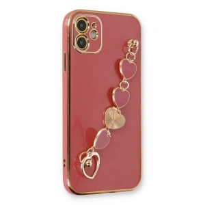 Apple İphone 12 Kılıf Esila Silikon - Kırmızı