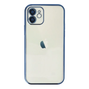 Apple İphone 12 Kılıf Razer Lensli Silikon - Lacivert