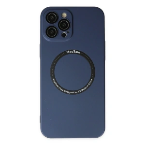 Apple İphone 12 Pro Kılıf Jack Magneticsafe Lens Silikon - Lacivert