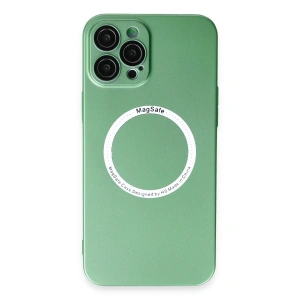 Apple İphone 12 Pro Kılıf Jack Magneticsafe Lens Silikon - Yeşil