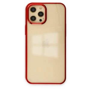 Apple İphone 12 Pro Max Kılıf Element Silikon - Kırmızı