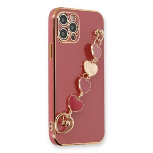 Apple İphone 12 Pro Max Kılıf Esila Silikon - Kırmızı