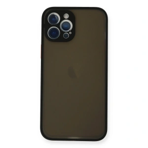 Apple İphone 12 Pro Max Kılıf Montreal Silikon Kapak - Siyah