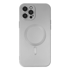 Apple İphone 12 Pro Max Kılıf Moshi Lens Magneticsafe Silikon - Gümüş